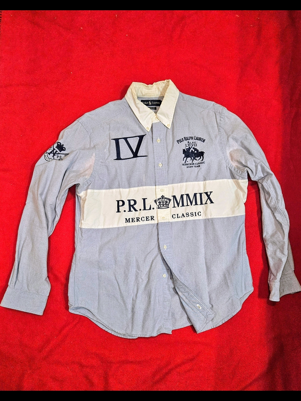 Polo Ralph Lauren Mercer Classic Shirt L Blue Oxford PRL MMIX Bleecker 2009